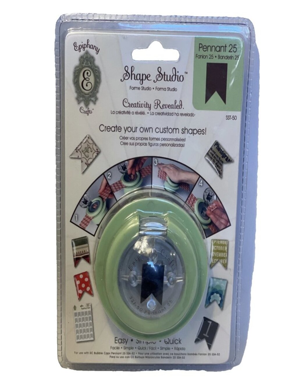 Epiphany Crafts Shape Studio Pennant 25 Paper Punch Tool SST-50 Scrapbooking NEW